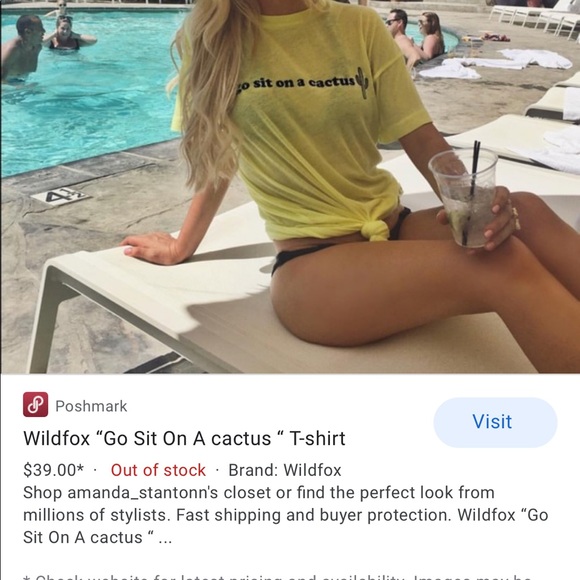 ISO WILDFOX NEON YELLOW GOSITONACACTUS SHIRT - Picture 2 of 3